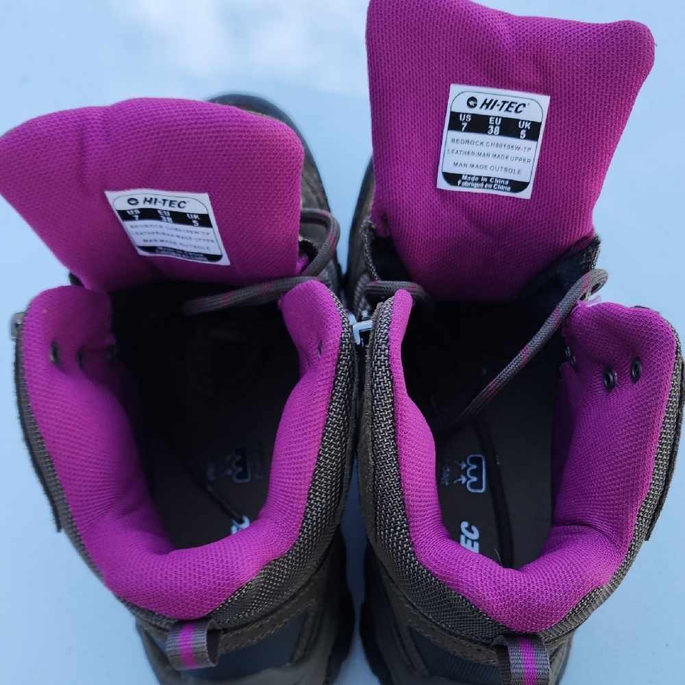 Hi-Tec Brown and Pink Outdoor Boots - Picture 4 of 4